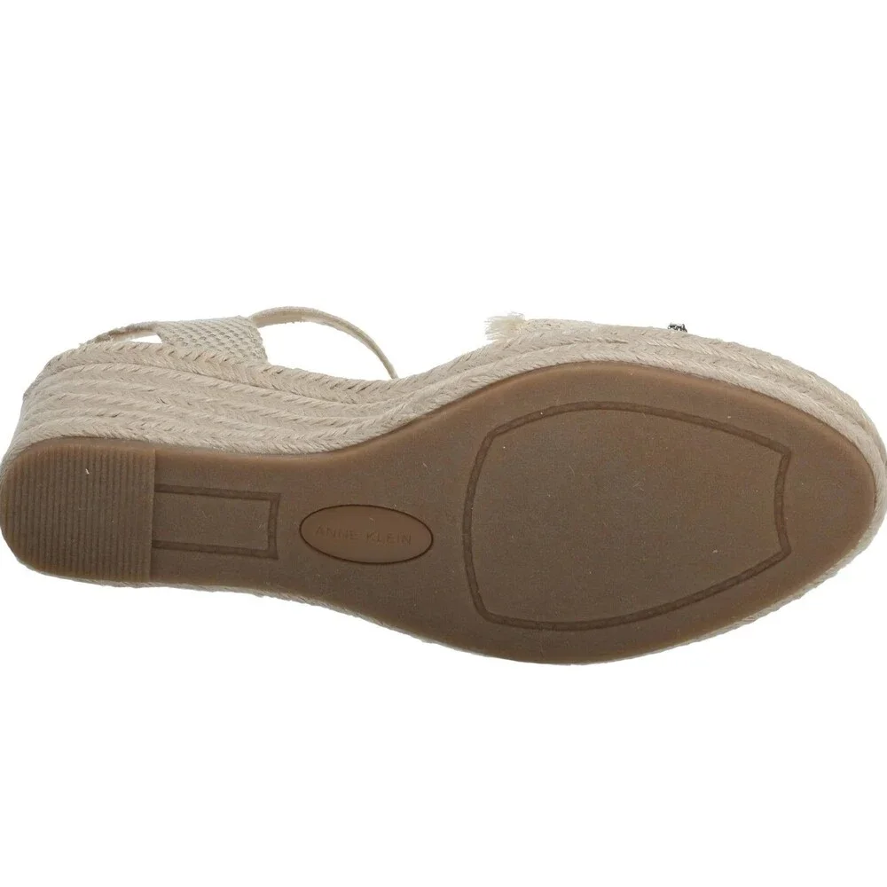 Anne Klein Women's Sandals Crystal Espadrille Wedge Size 10 closed toe New - Picture 5 of 7